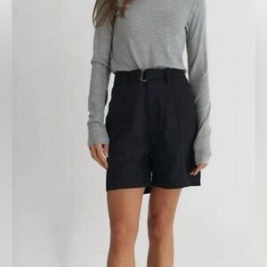 NWT Women's All:Row The Bela‎ Black High-Waisted Shorts